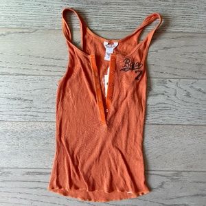 Hollister ribbed stretch cotton  tank Cami Tank Top Strappy New rare